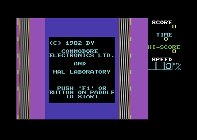 Lemans title screen for Commodore 64